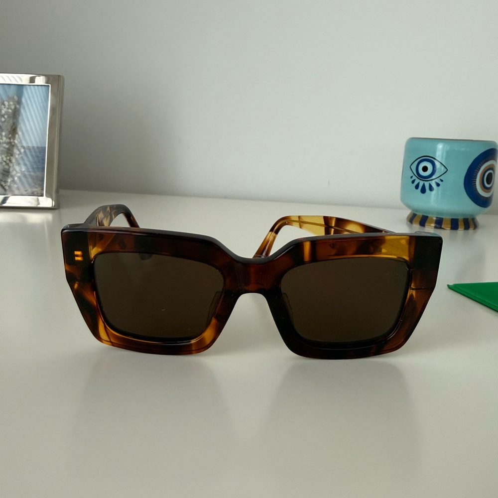 Bottega Veneta Brown Square Sunglasses - new